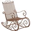 CLP Sedia a Dondolo Relax Smilla, resistente alle intemperie per giardino, ergonomica, stile rustico, poltrona da esterno | Colore marrone