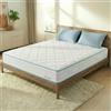 Sleephome Vaniglia Materasso 140x200 Alto 20 cm, Ibrido con Molle Insacchettate e Memory Foam, Sostegno Medio, Comfort Elevato, Movimenti Isolati, Traspirante, Made in Italy
