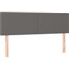 vidaXL Testiera Grigio 144x5x78/88 cm in Similpelle