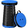MAGIC SELECT Sgabello Pieghevole Portatile con Maniglia per il Trasporto | Mini Sgabello Telescopico con Altezza Regolabile. Sedia Portatile per Campeggio, Spiaggia, Pesca