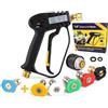 ComwithSafe Pistola idropulitrice ComwithSafe 4000 PSI con 6 accessori ugelli per getti d'acqua orientabili da 0° a 60°; Interfaccia M22 (14 mm), adattatore compatibile Karcher K1-K7, 2 filtri per l'acqua e