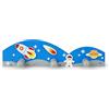 Mousehouse Gifts - appendiabiti in legno con 3 ganci per bambini - tema razzo spaziale