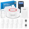 AGSHOME Allarme Casa senza Fili WiFi 120 dB, 15 Pezzi | Notifiche App gratuite senza abbonamento, controllo remoto, batteria 8 ore, installazione facile, compatibile con Alexa