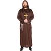 dressforfun Costume da uomo - Saio da monaco | Con cordone extra | Cappuccio a parte | Catena con crocifisso come accessorio speciale (L | no. 300037)