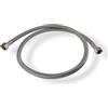DL-pro Tubo corazzato flessibile da 1 m, 3/8" x 3/8" IG/IG con guarnizione conica, secondo KTW-A W270, tubo doccia con intreccio in acciaio inox per rubinetto