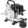 Wiltec Pompa dell'acqua a benzina 1kW a 6.500 rpm Pompa da giardino da 8.000l/h Prevalenza 30m