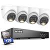 ANNKE 3K Lite DVR 8 Canali,2MP Visione Notturna a Colori Telecamere,1TB HDD | 8CH DVR con Riconoscimento Persone/Veicoli, 4x 1080P Telecamera Analogica Kit Videosorveglianza Esterno, Accesso Remoto, IP67