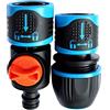 GRÜNTEK Raccordo Rapido per Irrigatore Giardino. Raccordo Tubo Acqua. Adattatore Irrigazione per Pistole o Irrigatori Giardino 1/2', 3/4', 5/8' con Acqua-Stop. Set Completo per Tubo Acqua.