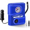 Windgallop Compressori Portatili Piccolo Compressore D'aria Gonfiatore Per Pneumatici Manometro Pompa Per Pneumatici Per Auto 12V DC Compressore Per Pneumatici Pompa Di Aria Elettrica (Blu chiaro)