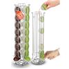 Avilia Porta Capsule Caffè Girevole 360° in Metallo, Torre per 32 Capsule | Portacapsule verticale salvaspazio alto 43 cm, supporto per capsule da piano cucina, angolo caffè e ufficio