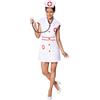 TecTake Costume da Donna Infermiera Sexy | con Chiusura Lampo Continua Anteriore | Croce Rossa Stampata | Abito Corto Sexy (M | No. 301504)