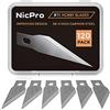 Nicpro 120 Pezzi Lame Taglierino Per Coltelli per Taglierino Di Precisione, No.11 Lame Di Ricambio Per Bisturi Modellismo Taglierino Mini Cutter, Bisturi Per Pane, Taglierino Piccolo