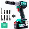 DCA Avvitatore a impulsi a batteria 20V Brushless, 320 Nm, batteria 4,0 Ah, attacco quadro 13 mm (1/2") con anello di ritenzione, 4 modalità, per auto e fai da te, ADPB320