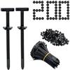 Tolesum Fascette Plastica Universali,200 pezzi Universal Cable Tie Buckle,Fibbie Universalis per Cavi per fissaggio auto
