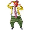 dressforfun Costume da Uomo - Pingue Clown Pepe | Colorati Pantaloni, Camicia, Cravatta | Incl. Naso da Pagliaccio con Spiritoso Cappello (XXL | No. 300791)