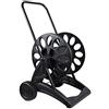 Virsus Carrello Avvolgitubo Manuale da giardino, di colore nero, rullo in resina antiurto e telaio in metallo, avvolgi pompa capacità 50 metri tubo diametro di Ø 1/2" oppure 35 metri tubo da Ø 5/8" -C