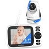 HelloBaby Baby Monitor Video e Audio, Senza Wifi 3.2'' IPS Visione Notturna | 320° Telecamera Rotante Monitor Baby, Interfono Bidirezionale, Modalità ECO/VOX, Rilevamento della Temperatura, Ninna Nanna