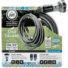 Idroeasy, Tubo Acqua Giardino 25 Metri Superleggero 5/8", Made in Italy | Canna Acqua Flessibile Anti-Nodo con Doccetta Multifunzione e 2 Raccordi, Tubo Irrigazione Atossico Nero Lava