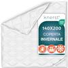 KNERST PolarDream Piumino Invernale 140x200 Microfibra, Made in UE | Piumone invernale, Coperta calda, Ökotex, traspirante, anallergico, lavabile, morbido, microfibra