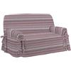 Il Gruppone Passione Casa Copridivano 3 Misure Laccetti, salvadivano,3 Colori Ottima qualità 100% Cotone Fantasia Zigzag - Bordeaux - 2 Posti