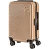 Il Gruppone Passione Casa Trolley Bagaglio Mano Rigido 54x33x22 Piccolo Ultraleggero Valigia In Abs Con 4 Ruote Rimovibili Manico Chiusura Di Sicurezza Per Compagnie Low Cost Economy Zaino Da Viaggio - Beige