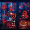 AUAUY 9 Fogli 84 Pz Adesivi Finestre di Halloween, PVC Elettricità Statica | Riutilizzabile, Decorazioni per Feste di Halloween