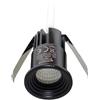Planetitaly faretto SPOT punto luce incasso 3cm LED 3W mini segnapassi interni illuminazione gradini scale vetrine mensole mobili 230V (Nero, 3000K)