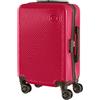Il Gruppone Passione Casa Trolley Bagaglio Mano Rigido 54x33x22 Piccolo Ultraleggero Valigia In Abs Con 4 Ruote Rimovibili Manico Chiusura Di Sicurezza Per Compagnie Low Cost Economy Zaino Da Viaggio - Fuxia