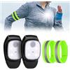 URAQT Lampada Frontale a LED, Lampada Frontale Ricaricabile USB, Torcia Impermeabile con Clip e 2 Bande Riflettenti, 4 Modalità di Illuminazione Torcia Vivavoce per Corsa, Campeggio, Ciclismo (2PCS)