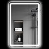HOMCOM Specchio Bagno con Luce LED 70x100 cm, 3 Colori Dimmerabile, Memoria | Specchio da Parete, Antiappannamento, Interruttori Touch, Vetro Temperato, IP44, Orizzontale/Verticale