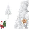 UISEBRT Albero di Natale Artificiale 120cm - Albero di decorazione con Supporto in plastica, Bianco (PVC Bianco, 120cm)