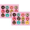 Il Gruppone Passione Casa Tovagliette Americane in PVC Set di 2/4/6/8 pz da Tavola Antiscivolo in Vinile Anche per Hotels, Bar e Ristoranti - Donuts - 2 Pezzi