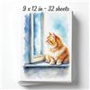 ZENO Water Color Paper 9X12IN 32 Fogli Carta Acquerello, 22,9 X 30,5 CM | 140lb 300gsm, 100 Polpa di Cotone, Forniture D Arte per Bambini e Adulti, Schizzi Artista, Disegno a Mano Libera