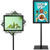 RELAX4LIFE Stand Espositore da Terra per Poster con Cornice a3/a4 in Plexiglass, Altezza Regolabile e Basa Quadrata Girevole a 360° (NERO, A3-1 PEZZO)