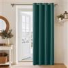 PONY DANCE Tenda Oscurante Termica da Interno per Camera da Letto | per Soggiorno, con Anelli, Porta, Privacy, Antifreddo, Blackout, Finestre, Moderne, 1 Pezzo L 132 x A 210 CM, Verde Scuro