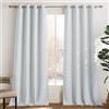 PONY DANCE Tende Termiche Isolanti per Interni 2 Pezzi L140 x A280 cm | Bianco Grigiastro, Oscuranti, per Camera da Letto, con Anelli, Decorazione, Privacy, Anti-UV, OEKO-TEX, Eleganti