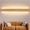 ZMH Lampada da parete a LED per interni, in legno - 100 CM 36W, moderna | lampada da corridoio, luce indiretta su e giù, bianco caldo 3000K per soggiorno, camera da letto, corridoio, scala