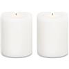 EDZARD Set 2 Portalumini Cornelius (H 9 cm, Ø 8 cm), bianchi | candela perpetua, polietilene riciclabile al 100 %, porta tealight, lumini candele, centrotavola, decorazione tavola