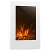 Klarstein Camino Elettrico da Incasso, Caminetto 2000 W, Con Spazio per Legna, Fuoco Finto LED, a Basso Consumo con Telecomando e Timer