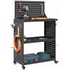 vidaXL Carrello per Attrezzi con lo scaffale Nero 65 x 35 x 111 cm