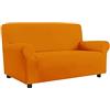 Il Gruppone Passione Casa Copridivano copripoltrona Elasticizzato Bielastico Antimacchia Protettivo Antiscivolo AntiGraffio Universale con Braccioli Sagomati - 2 Posti da 115 a 180 Cm - Arancio