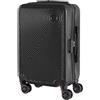 Il Gruppone Passione Casa Trolley Bagaglio Mano Rigido 54x33x22 Piccolo Ultraleggero Valigia In Abs Con 4 Ruote Rimovibili Manico Chiusura Di Sicurezza Per Compagnie Low Cost Economy Zaino Da Viaggio - Nero2