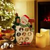 com-four® Mini pupazzo di neve in legno, oggetti decorativi | pupazzo di neve con ornamenti da appendere - pupazzo di neve per la scrivania
