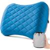 KUOGAS Cuscino Gonfiabile, Cuscino Campeggio, Cuscino Gonfiabile da Viaggio e Mare | Con Pratico Sacchetto da Trasporto, Ultra-Leggero & Compatto, Perfetto per Campeggio, Escursioni, Aereo e Spiaggia