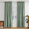 PONY DANCE Tenda Oscurante Termica Isolante Freddo e Caldo da Interno | per Camera da Letto, Soggiorno, con Fettuccia, Privacy, Blackout, OEKO-TEX, 2 Pezzi L 140 x A 280 CM, Verde Salvia