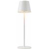 D-LIGHT PROFESSIONAL - Lampada da Tavolo Senza Fili da Scrivania o Comodino, Abat-Jour Dimmerabile e Ricaricabile con Presa USB a 3 Luci Led per Camera, Ufficio, Ristorante - Bianco