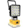 RIGIDON lampada da lavoro portatile per batteria dewalt 18V, 4 pollici 48W | senza batteria, faro led ricaricabile, luce da lavoro, faretto led, per campeggio, lavoro, pesca, cantiere, emergenza, 6000K