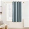 PONY DANCE Tenda Oscurante Termica Isolante Freddo e Caldo da Interno | per Camera da Letto, Soggiorno, con Anelli, Facile Lavaggio, Moderne, Blackout, 1 Pezzo L 140 x A 180 CM, Blu Grigiastro