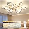 OTREN Plafoniera LED Soffitto Moderna, Dimmerabile Lampadario Camera da Letto 80CM, Lampada da Soffitto con Telecomando per Soggiorno Sala da Pranzo Cameretta Bambini, 9 Fogli