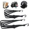 URAQT 2 Pezzi Cinghia Elastica Moto Portapacchi con Gancio, 60-170 cm Corda del Casco Regolabile Portapacchi Corda di Fissaggio, Altamente Elastico Cinghia Elastica in Nylon per Moto, Bici, Scooter